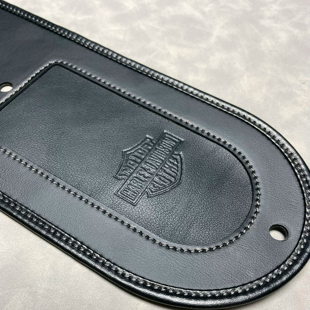 摩托车配件黑色皮革 哈雷883 XL1200 X48座垫改装火焰 后坐垫装饰
