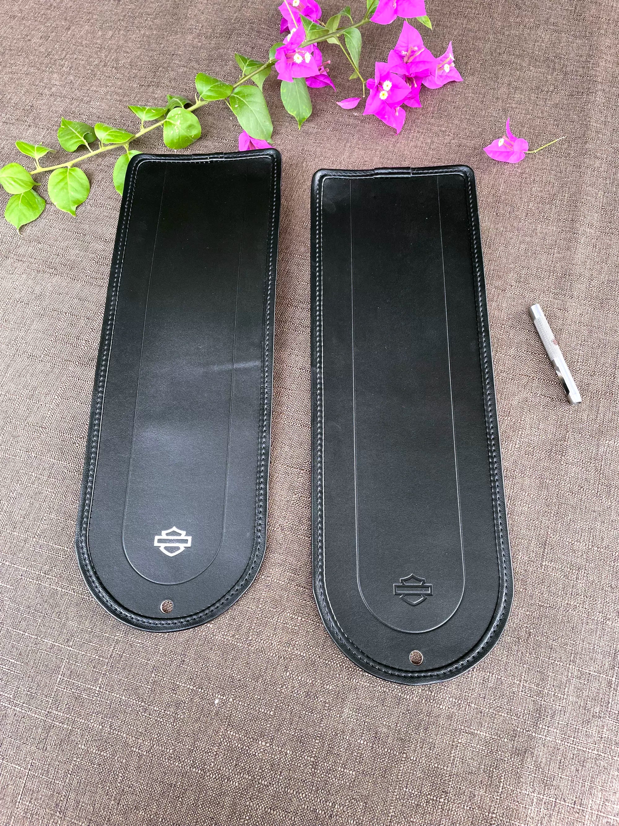 哈雷戴娜改装后挡泥皮垫戴纳坐垫皮后座垫装饰挡泥板皮保护皮真皮