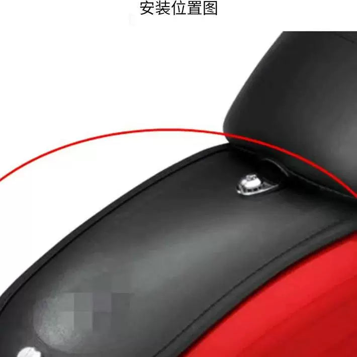 摩托车配件黑色皮革 哈雷883 XL1200 X48座垫改装火焰 后坐垫装饰