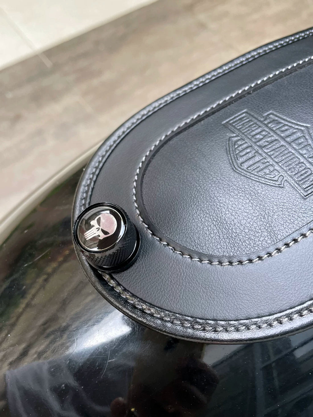 哈雷883 XL1200 X48改装火焰 后坐垫皮保护皮 后座装饰摩托车配件